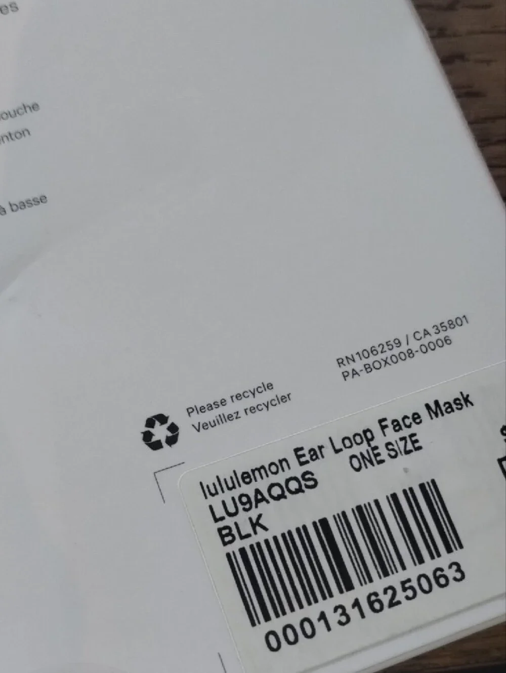 lululemon athletica Ear Loop Face Mask - Black